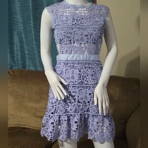 Goodnight Macaroon Size Medium, Soft Blue Lace Dress